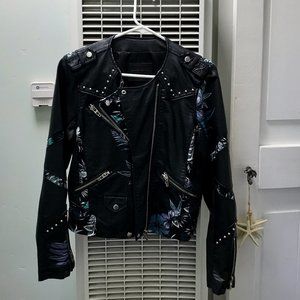 Never Worn Blank NYC Vegan Floral, Leather Jacket